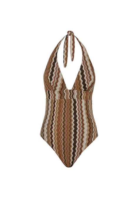 Costume donna Marylin MC2 Saint Barth 01060H Marrone oro raschel fascia regolare MC2 SAINT BARTH | Costumi | MARYLIN01060H18